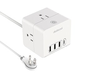 Smart 3-outlet 4-port USB Power Strip