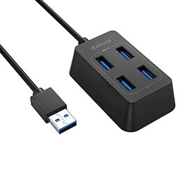 Mini Portable 4-Port SuperSpeed USB 3.0 Hub